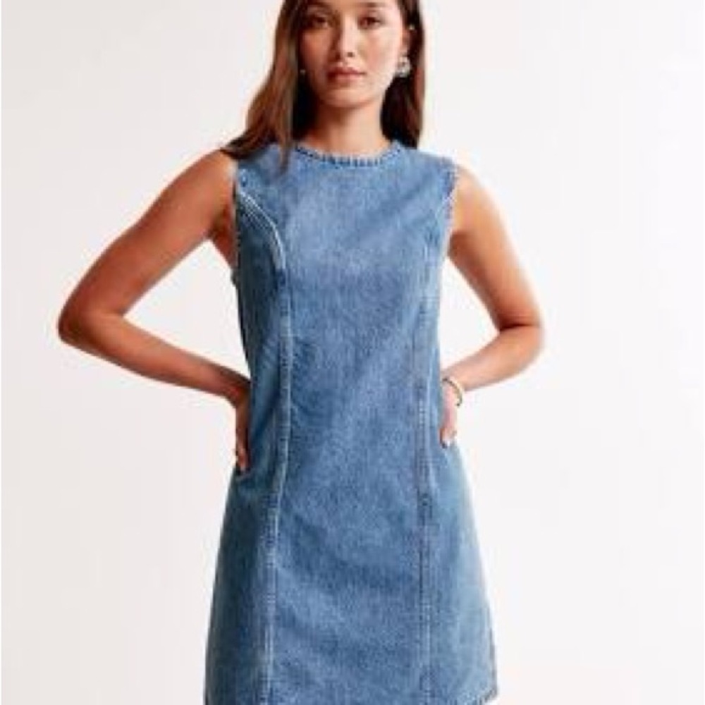 Denim Shift Mini Dress NWT medium wash